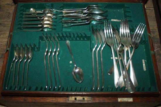 Quantity of silver and plated items, including a canteen